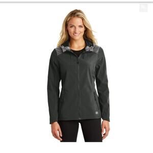 NWT OGIO ENDURANCE LADIES LIQUID JACKET Black gray M (A19)